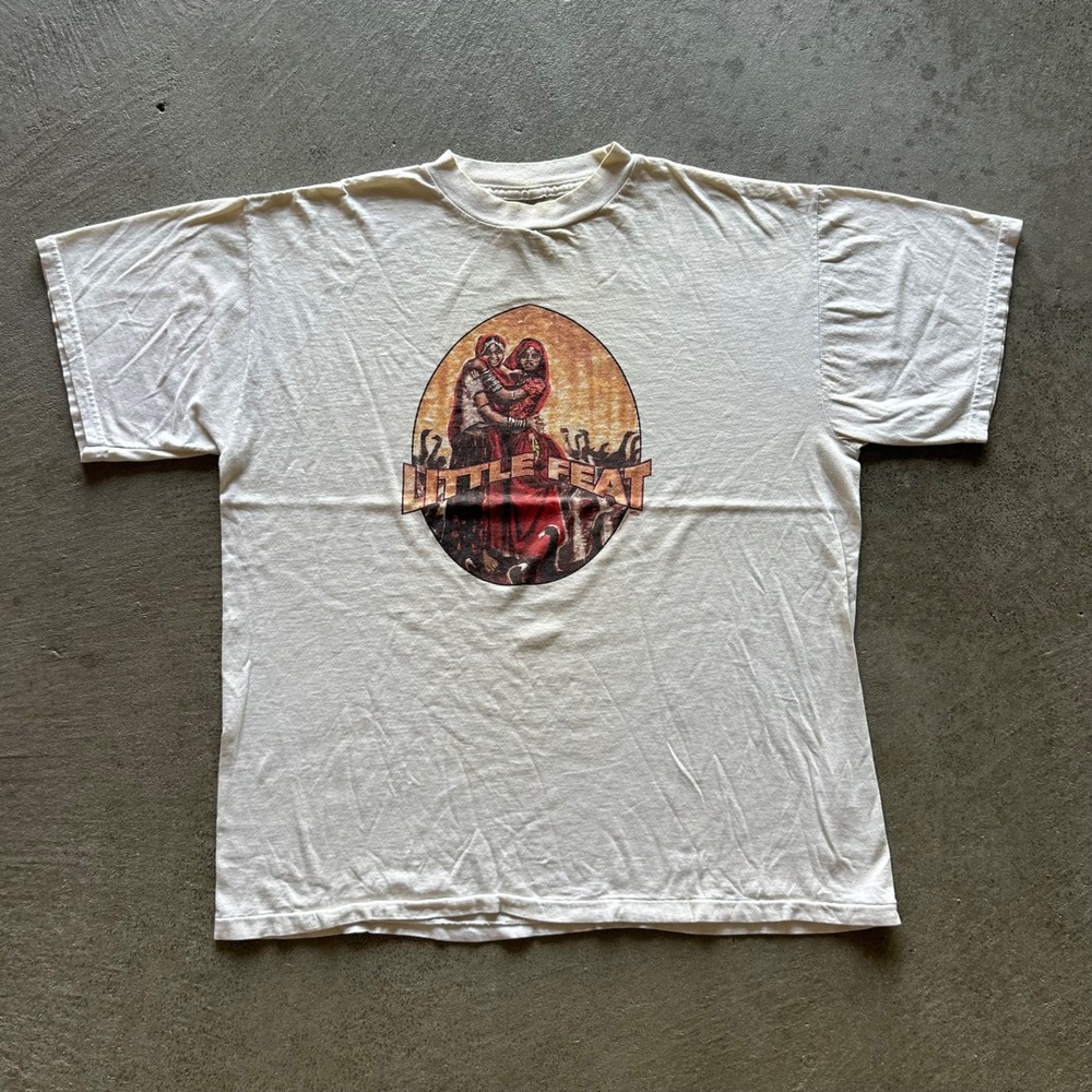 Vintage 90s Little Feat Shirt Size Large Cream 1995 Aint Had Enough Fun Tour